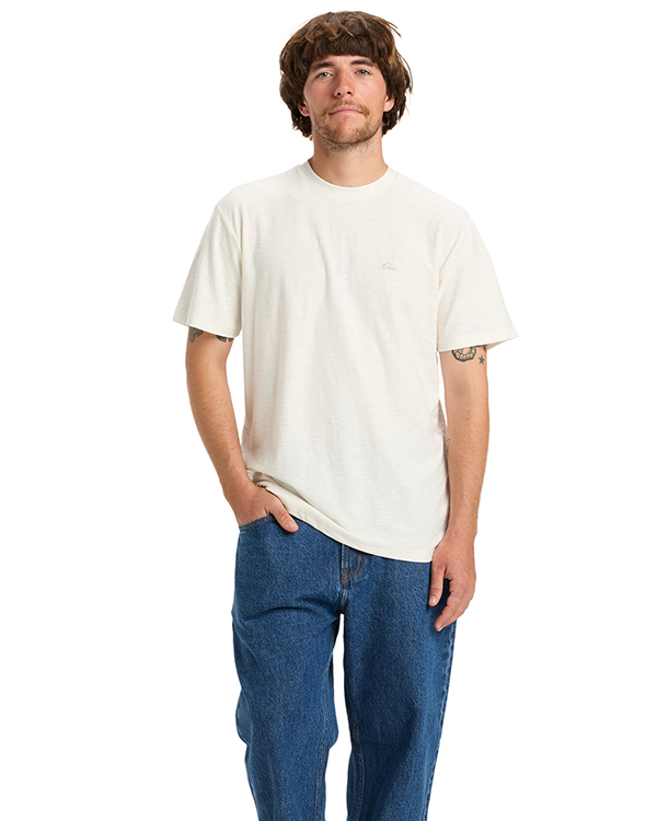 QUIKSILVER SLUB ROUNDNECK SNOW WHITE