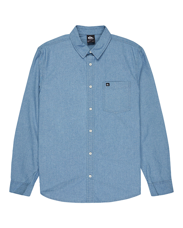 QUIKSILVER SMOKE TRAIL CHAMBRAY LS FLINTSTONE