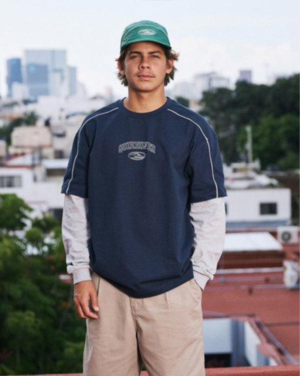 QUIKSILVER NOYA DOUBLE LAYER TEE DARK NAVY