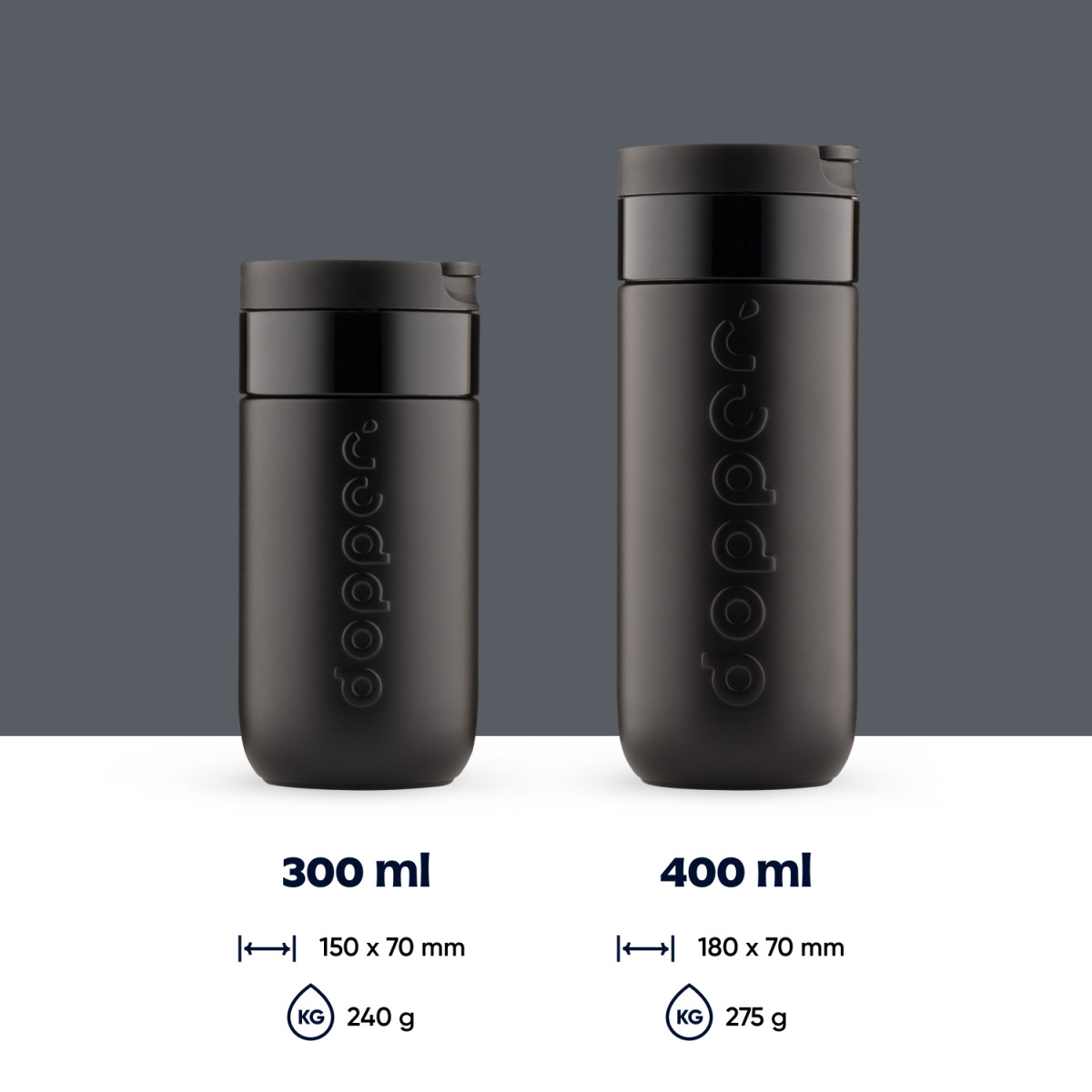 DOPPER TRAVEL MUG 300 ML BLAZING BLACK - Afbeelding 3