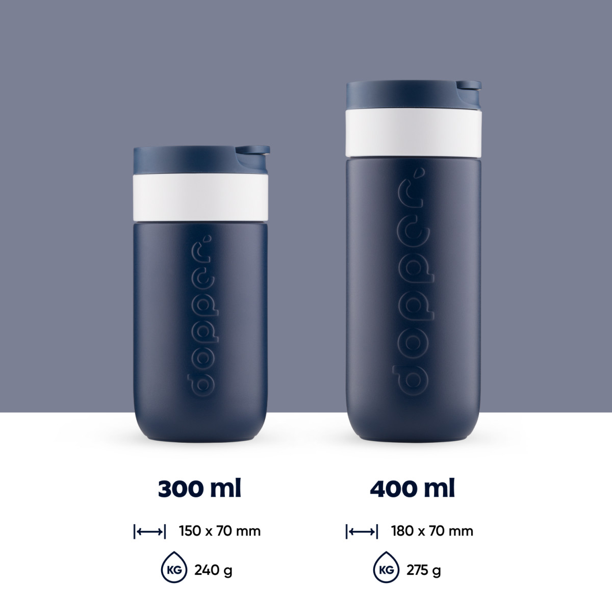 DOPPER TRAVEL MUG 300 ML BREAKER BLUE - Afbeelding 4