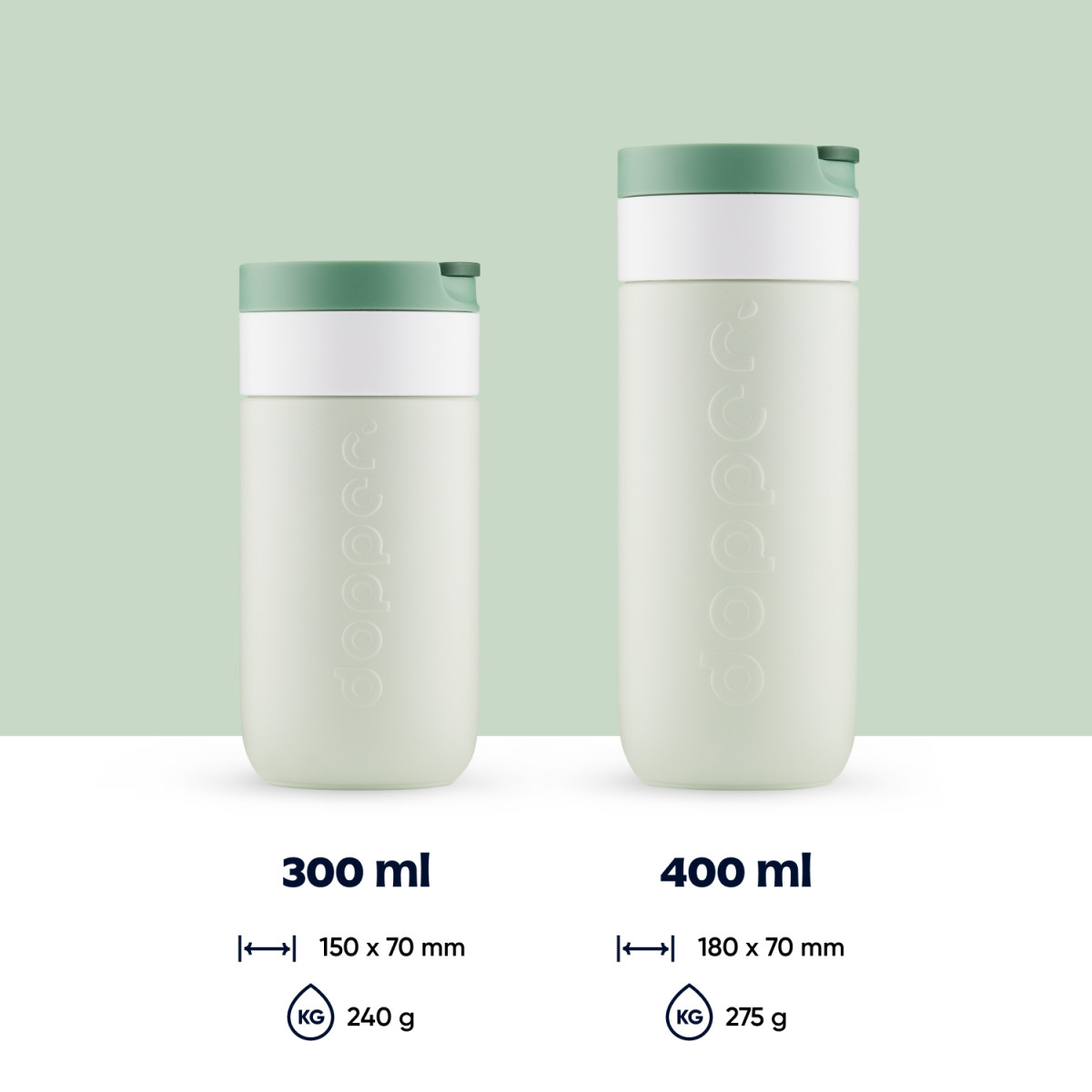 DOPPER TRAVEL MUG 400 ML FOREST GREEN - Afbeelding 4