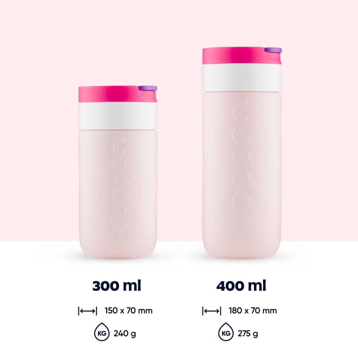 DOPPER TRAVEL MUG 400 ML BERRY PINK - Afbeelding 5