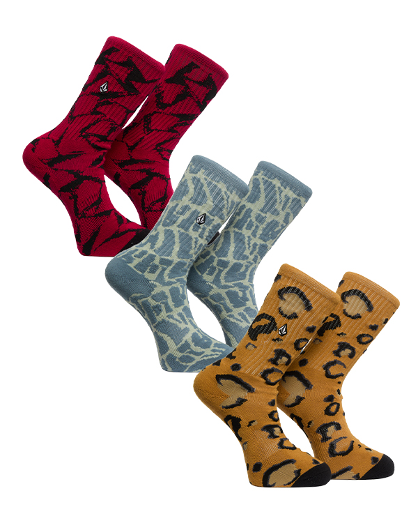 VOLCOM PRINT MIXER SOCK 2 3PK