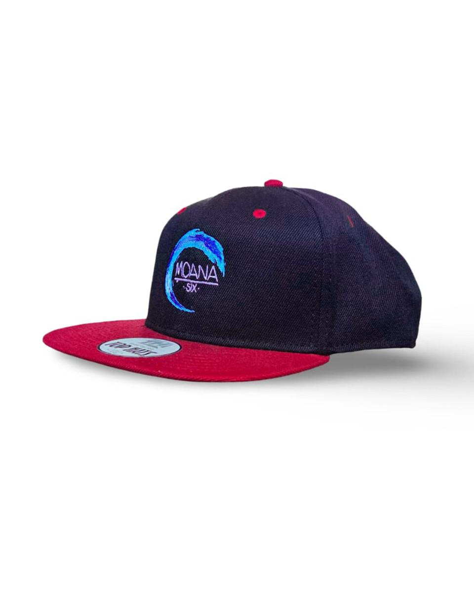 Moana Six Snapback Cap black/red