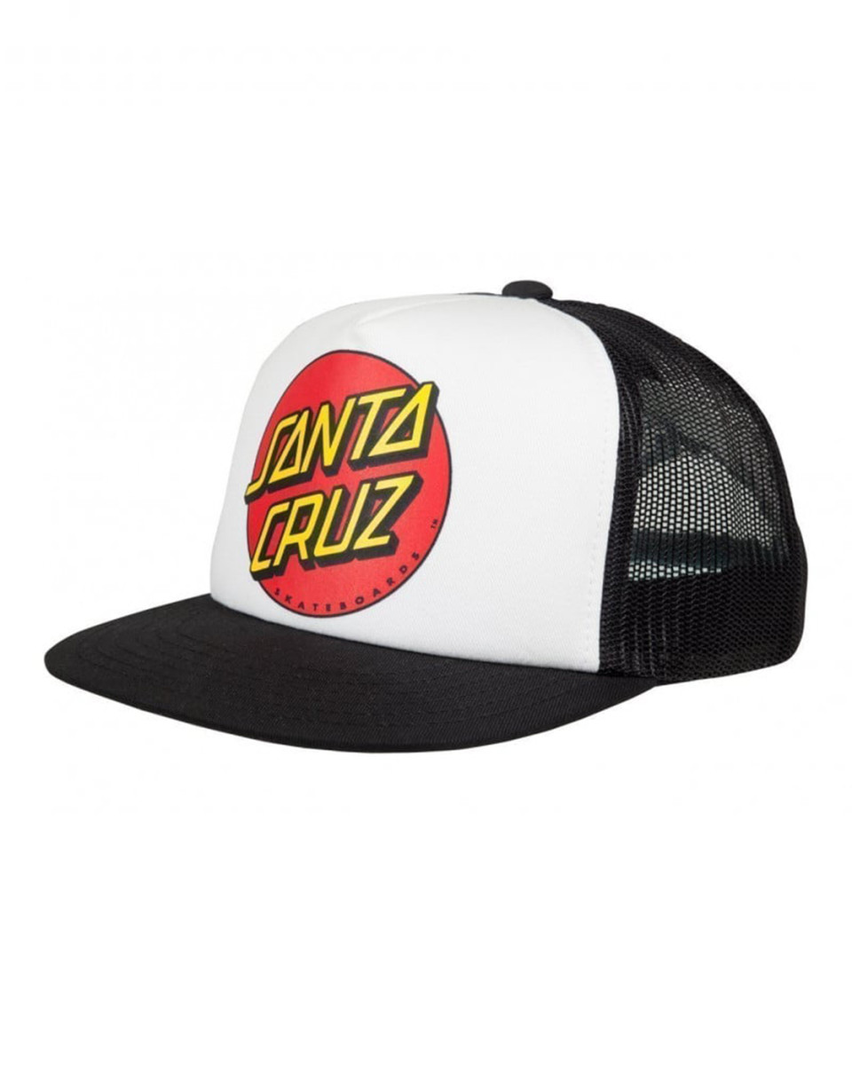 Santa Cruz Youth Classic Dot Cap White