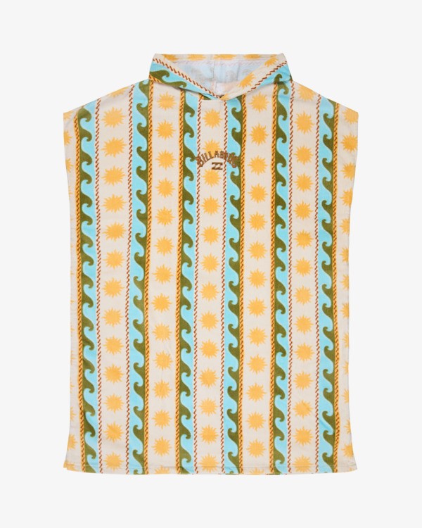 BILLABONG WOMENS HOODED TOWEL SALT CRYSTAL /MULTI