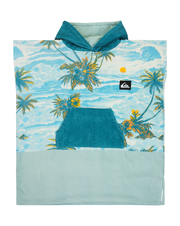 QUIKSILVER HOODY TOWEL YOUTH AQUA SUNDOWN