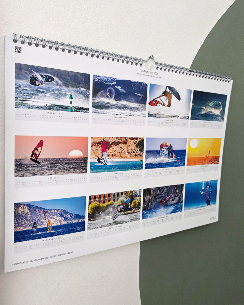 Windsurf A3 jaarkalender 2026