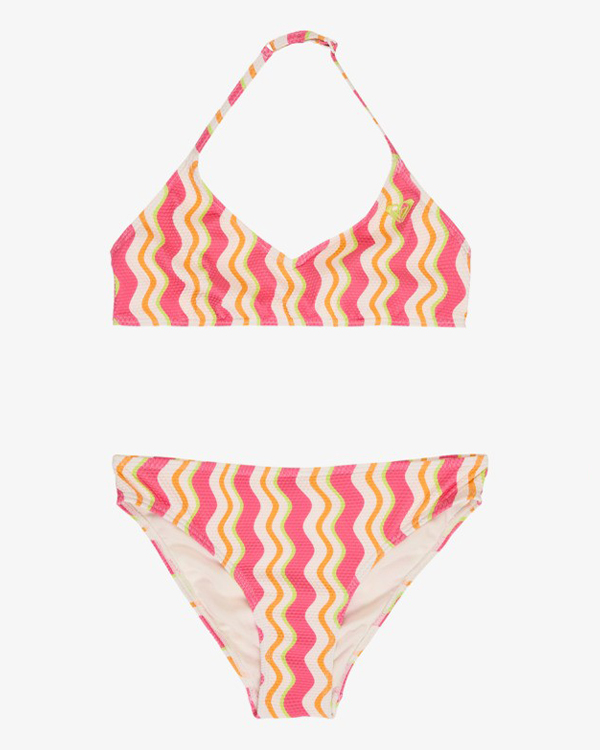 ROXY BOLD WAVES BASIC TRI BRA SET PAPAYA BOLD WAVES