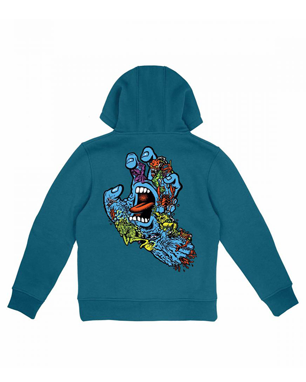 Santa Cruz  Roskopp Screaming Hand Hoody Youth Deep Sea