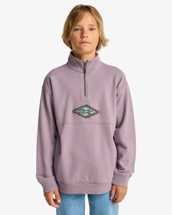 BILLABONG YOUTH BURLEIGH HALF ZIP PURPLE ASH
