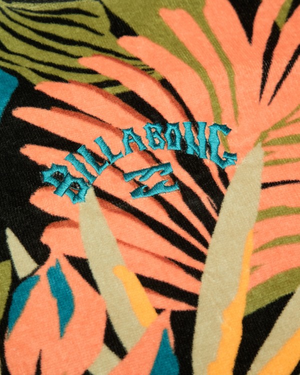 BILLABONG WOMENS HOODED TOWEL BLACK PEBBLE