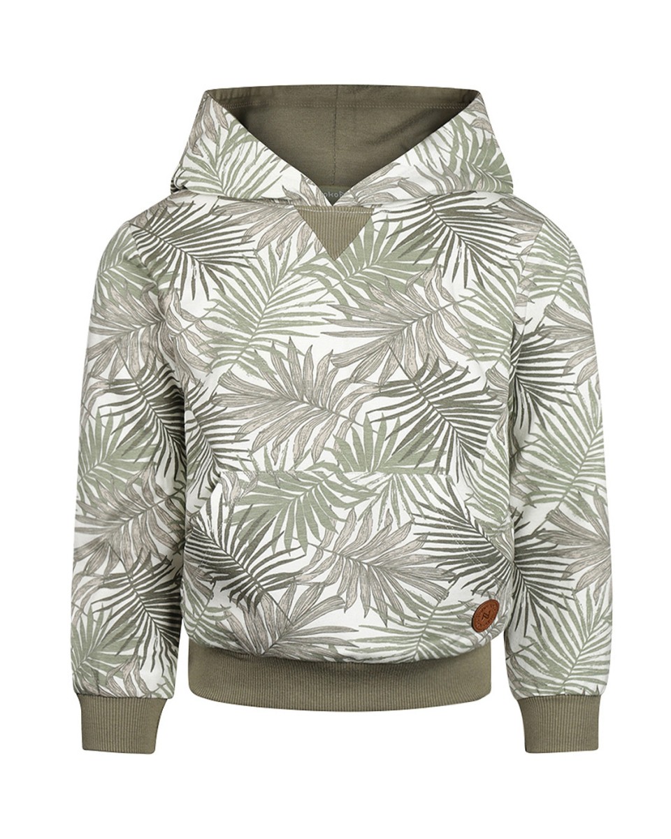 Koko Noko Sweater with hood Light faded green