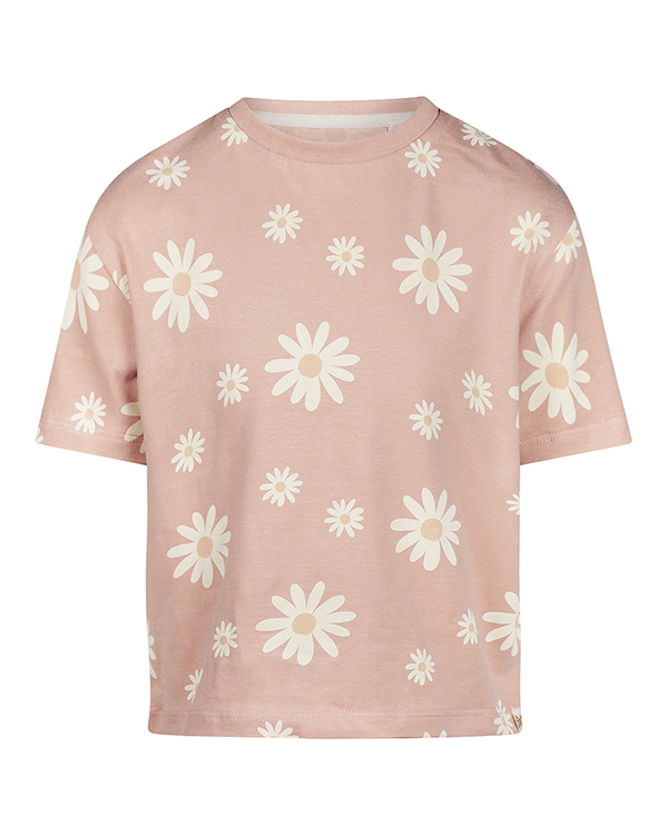 KOKO NOKO T-SHIRT FLOWER SMOKEY PINK