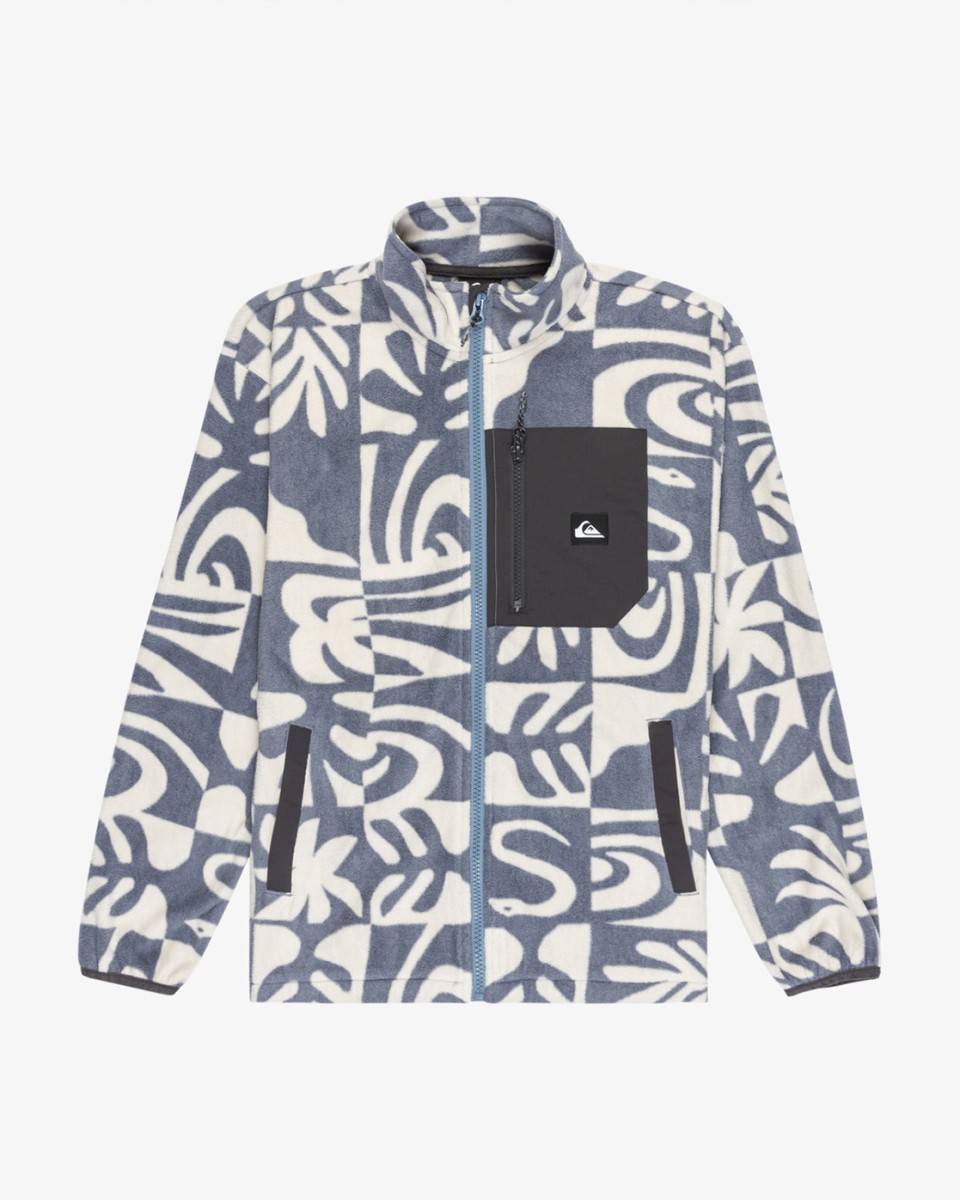 QUIKSILVER ICE FIELDS FZ YOUTH CHINA BLUE DESERT CHECKER