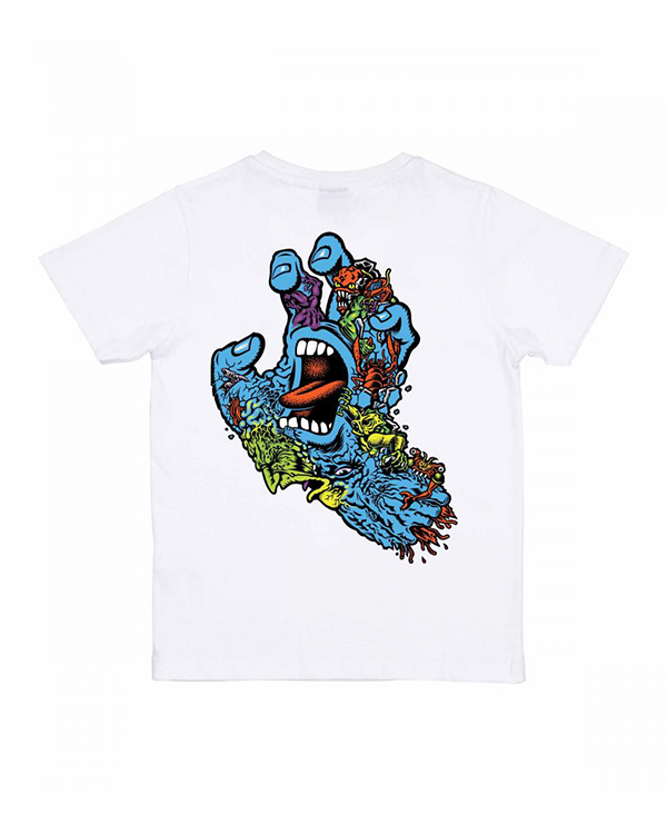 Santa Cruz  Roskopp Screaming Hand T-shirt Youth White