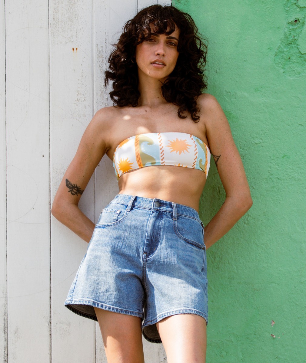 BILLABONG SUNBLIND TULLY TUBE TOP SALT CRYSTAL