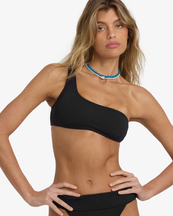 BILLLABONG LAURA TWISTED SUN 1SHLDR TANK BLACK PEBBLE
