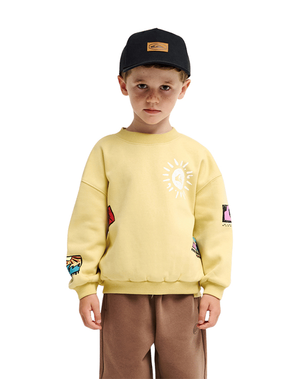 QUIKSILVER BOYS HIPPIE JUMP CREW STRAW