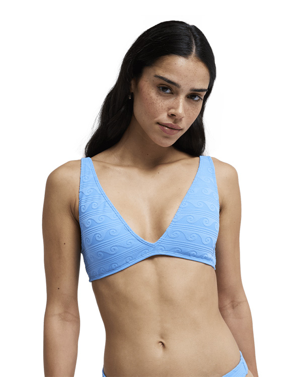 ROXY PARADISE WAVE ELONGATED TRI SILVER LAKE BLUE MAKE A SPLASH