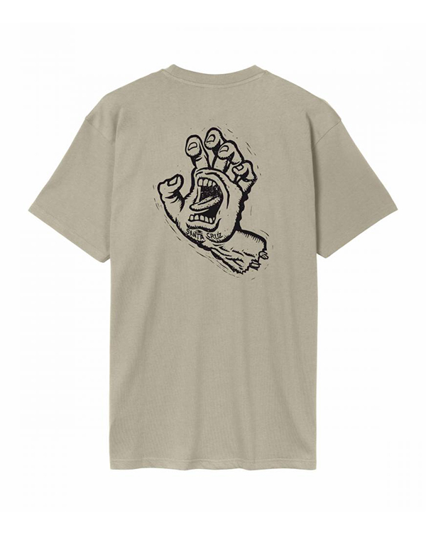 Santa Cruz Screaming Hand T-shirt Stone Grey