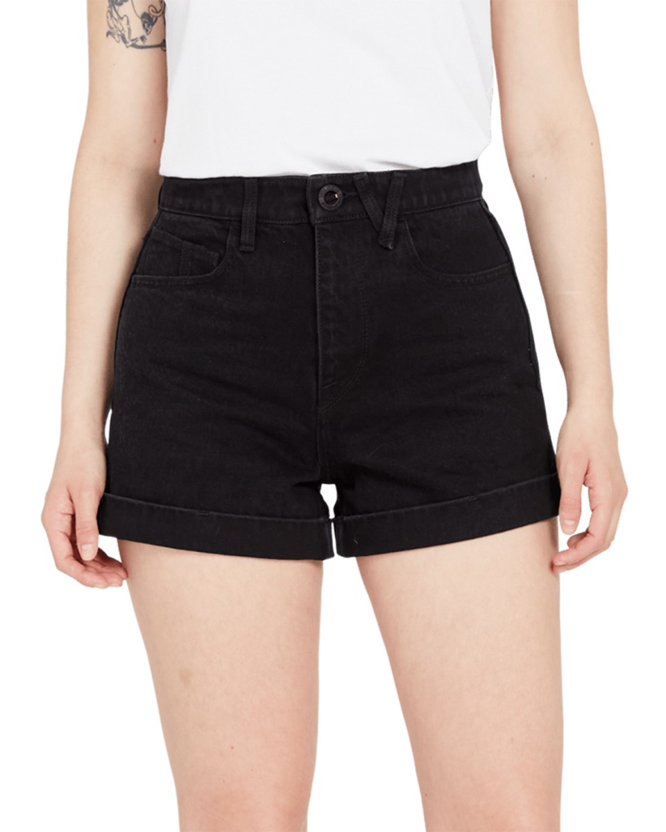 VOLCOM WEELLOW DENIM SHORT BLACK