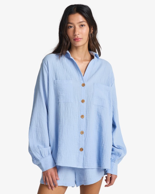 BILLABONG SWELL BLOUSE TWILIGHT BLUE
