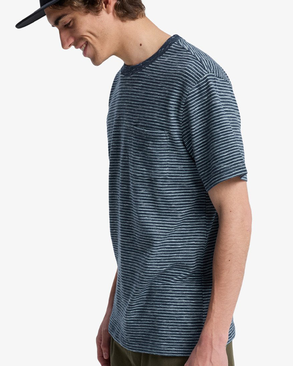 QUIKSILVER LOPAZ STRIPED SS POCKET DARK NAVY LOPAZ STRIPES