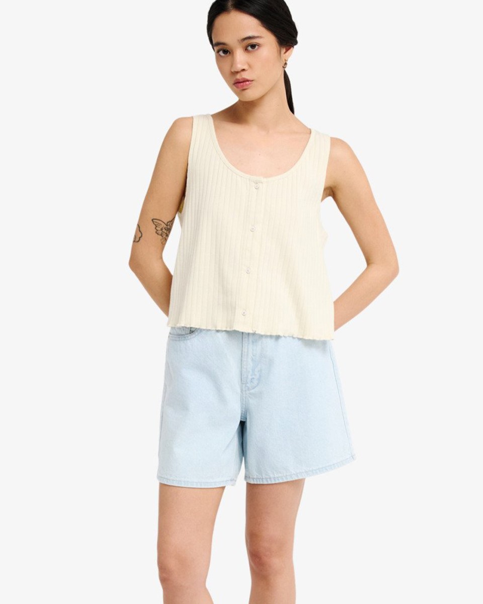 QUIKSILVER MOM DENIM SHORT ICE FLOW