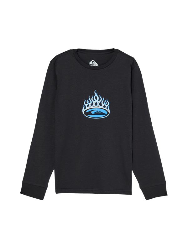 QUIKSILVER YOUTH FLAMING LS BLACK
