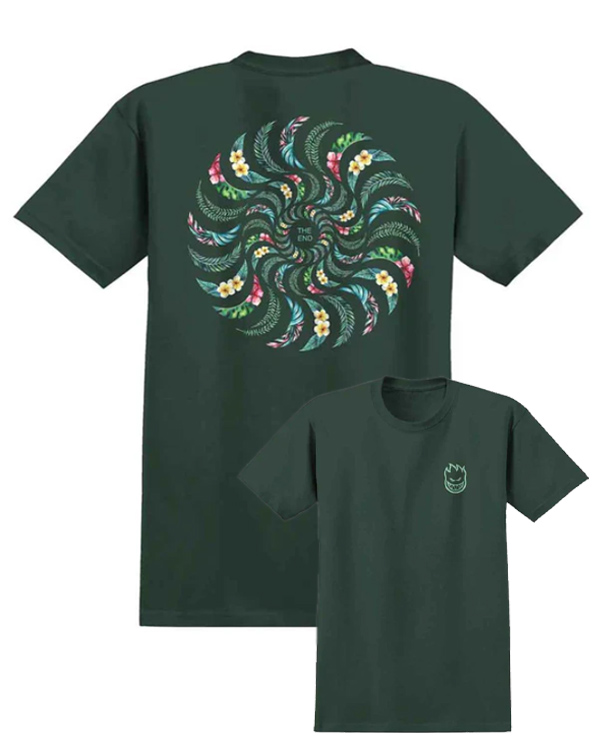 SPITFIRE FLORAL CLASSIC SWIRL T-SHIRT FOREST