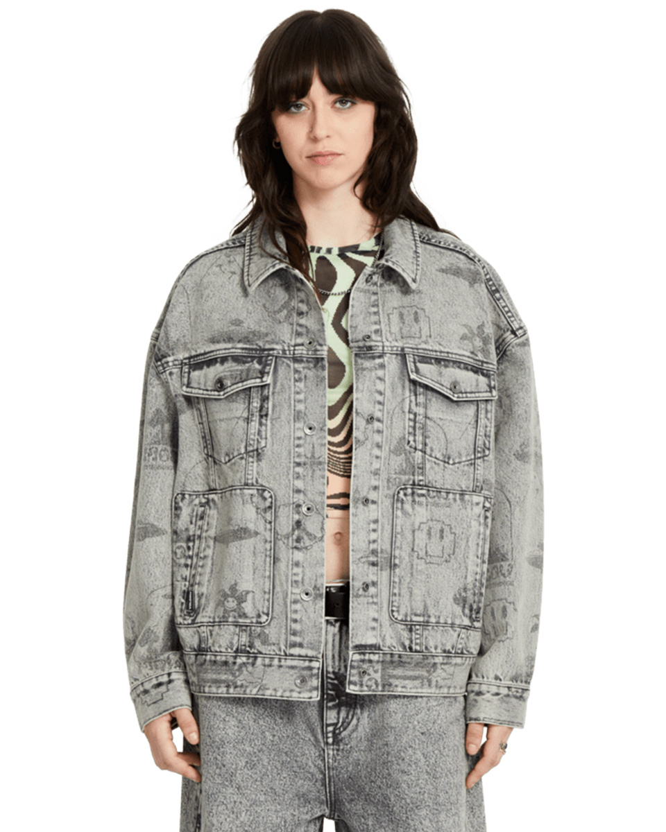 VOLCOM FA FILIP RYGALSKI DENIM JACKETS GREY VINTAGE