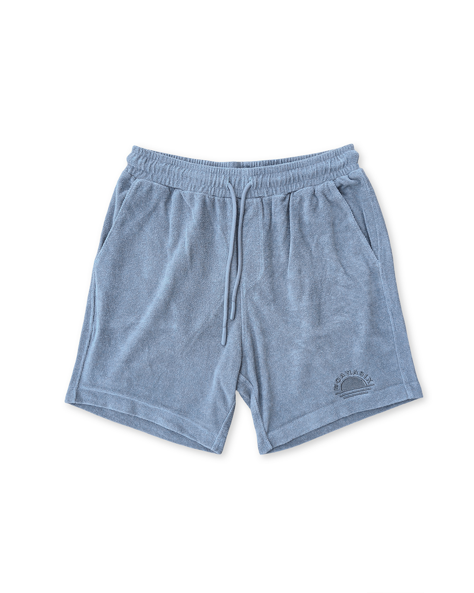 Moana Six Rising Sun terry towel short mineral grey