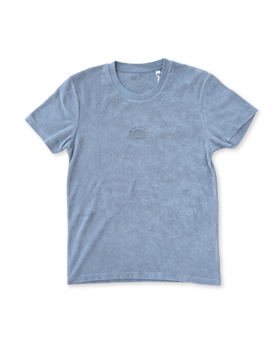 Moana Six Rising Sun terry towel t-shirt mineral grey