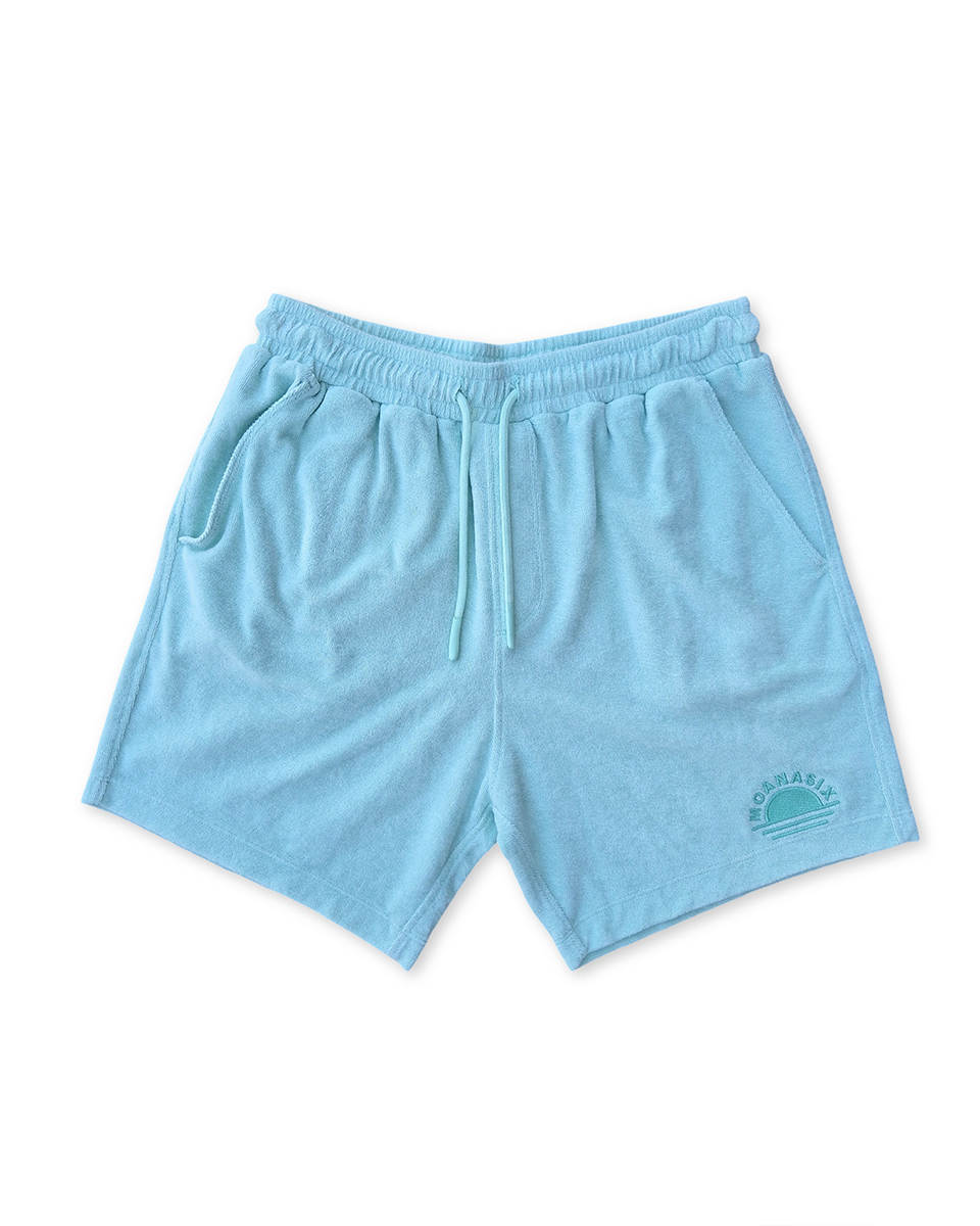 Moana Six Rising Sun terry towel short men mint