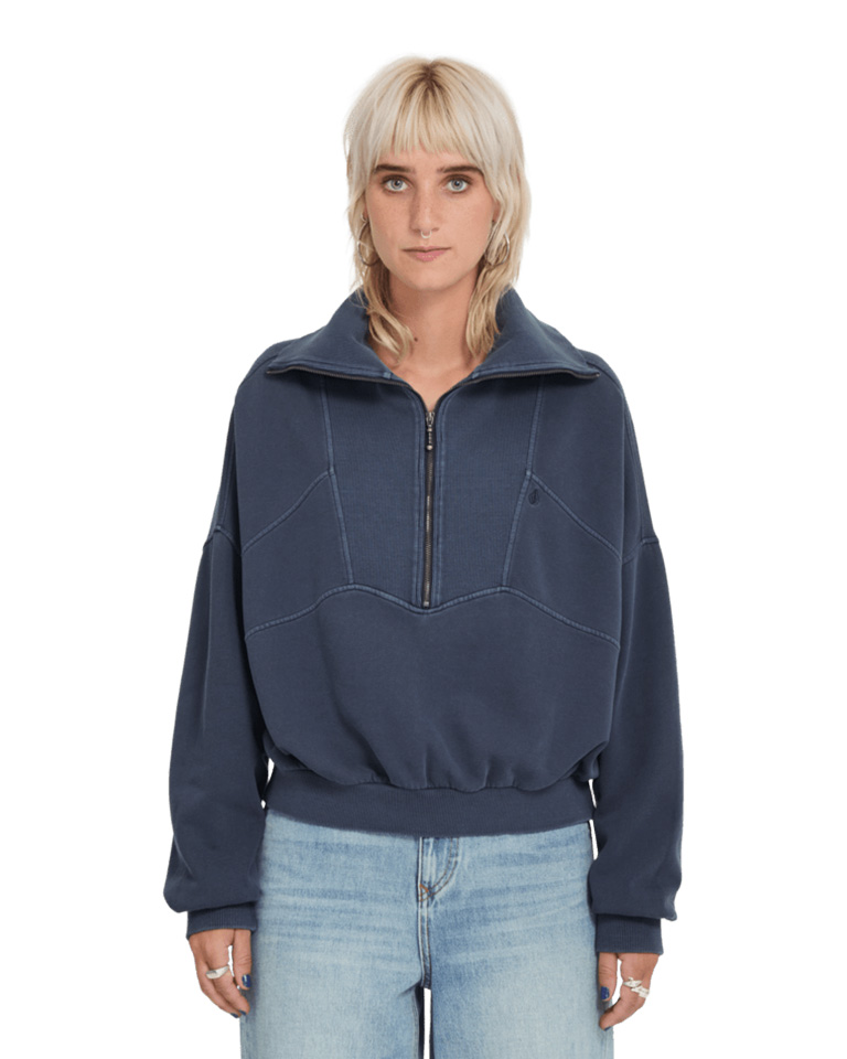 VOLCOM REETROCITY QUARTER ZIP STORM BLUE