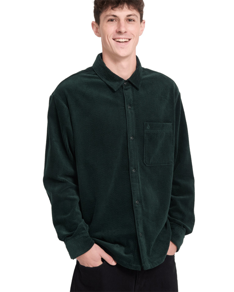 VOLCOM FOSTERED II CORD LS SCARAB