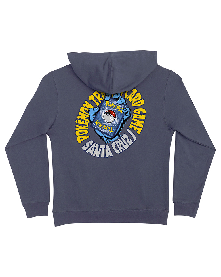 Santa Cruz Pokémon TCG Hand Youth P/O Hooded Midweight Sweatshirt Storm Blue